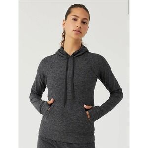 Outdoor Voices Athletic Hoodie Top Thumb Hole Activewear Running Workout Gray